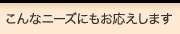 こんなニーズにもお応えします